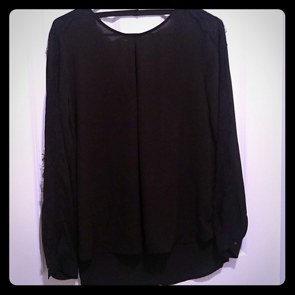 Ro&De Black, Lace Sleeve Blouse